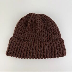 Handmade In USA Women's OSFM Hand Knit Beanie Winter Hat Cap Ribbed Cuffed NEW!